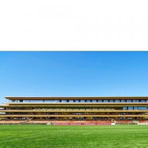 Nouvelle tribune de l'hippodrome de Longchamp, Paris, Dominique Perrault architecture